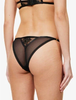 BLUEBELLA Cassandra Floral-embroidered Stretch-woven Briefs 10 BLUEBELLA Cassandra Floral-embroidered Stretch-woven Briefs -Ress Clothing Shop R04144703 BLACK ALT03