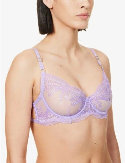 BLUEBELLA Rafaela Floral-embroidered Stretch-mesh Bra 11 BLUEBELLA Rafaela Floral-embroidered Stretch-mesh Bra -Ress Clothing Shop R04144712 PURPLEROSE ALT04