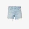FRAME Le Brigitte Raw-hem Recycled-denim Blend Shorts -Ress Clothing Shop R04146395 LEGACYBAINES M