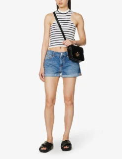 FRAME Le Grand Garcon Mid-rise Denim Shorts -Ress Clothing Shop R04146435 DELAMO ALT01