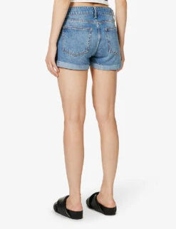 FRAME Le Grand Garcon Mid-rise Denim Shorts -Ress Clothing Shop R04146435 DELAMO ALT03