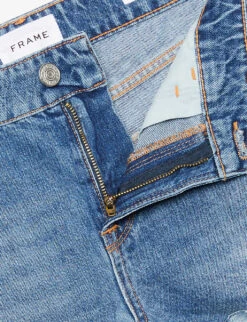 FRAME Le Grand Garcon Mid-rise Denim Shorts -Ress Clothing Shop R04146435 DELAMO ALT05