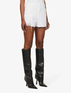 GOOD AMERICAN Good '90s High-rise Stretch-denim Shorts 13 GOOD AMERICAN Good '90s High-rise Stretch-denim Shorts -Ress Clothing Shop R04147935 WHITE001 ALT03