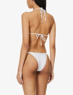 Shimmer Triangle Bikini Top -Ress Clothing Shop R04148245 WHITE ALT02