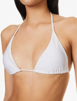 Shimmer Triangle Bikini Top -Ress Clothing Shop R04148245 WHITE ALT03