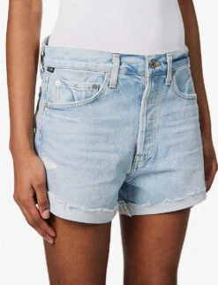 CITIZENS OF HUMANITY Annabelle High-rise Organic-denim Shorts -Ress Clothing Shop R04148285 HERMOSALTINDIGO ALT04