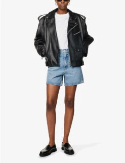 AGOLDE Stella High-rise Organic-denim Shorts -Ress Clothing Shop R04148481 MODEMEDIUMVINTIND ALT01