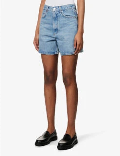 AGOLDE Stella High-rise Organic-denim Shorts -Ress Clothing Shop R04148481 MODEMEDIUMVINTIND ALT02