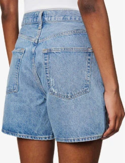 AGOLDE Stella High-rise Organic-denim Shorts -Ress Clothing Shop R04148481 MODEMEDIUMVINTIND ALT04
