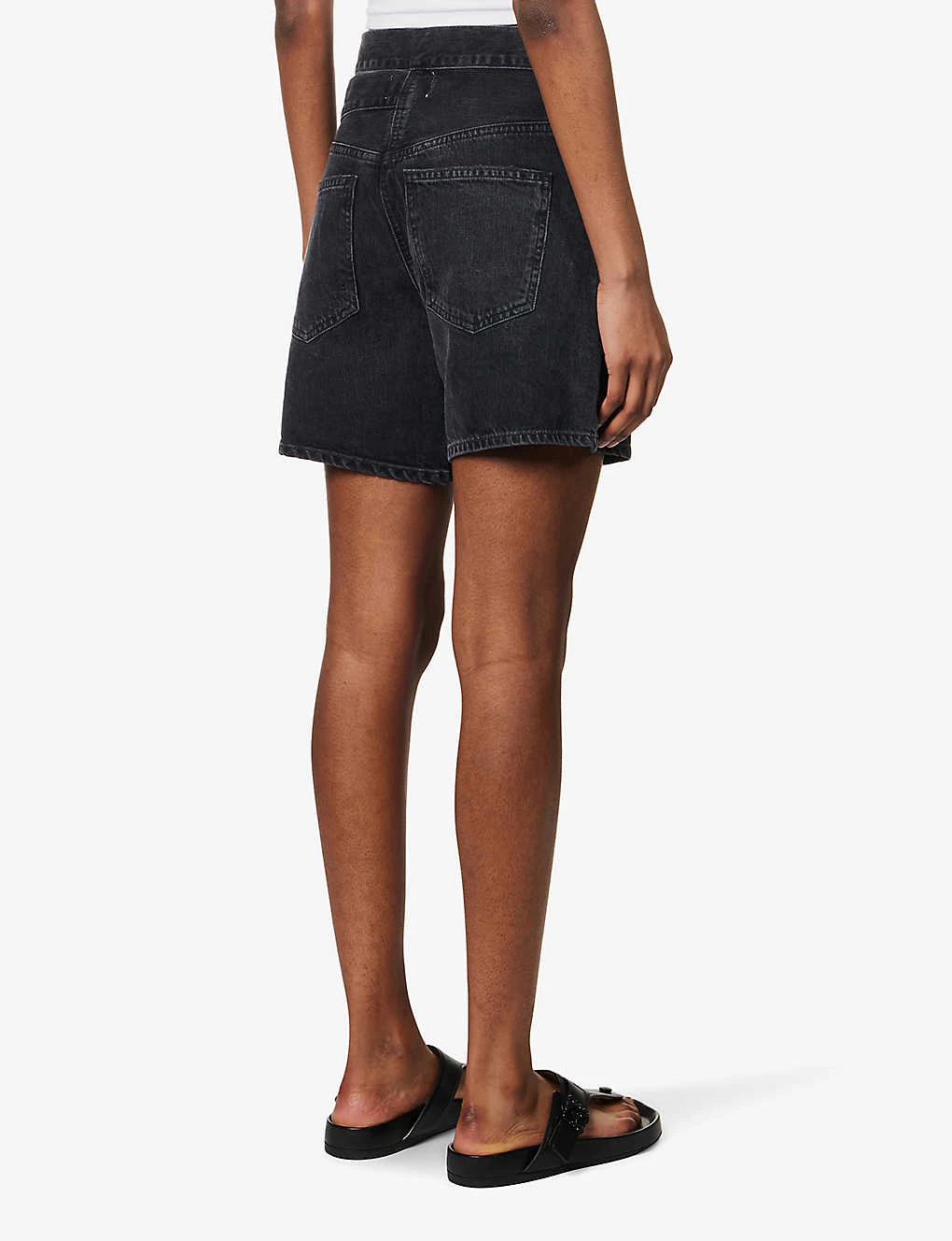AGOLDE Broken Waistband High-rise Organic-denim Shorts 6 AGOLDE Broken Waistband High-rise Organic-denim Shorts - Image 4
