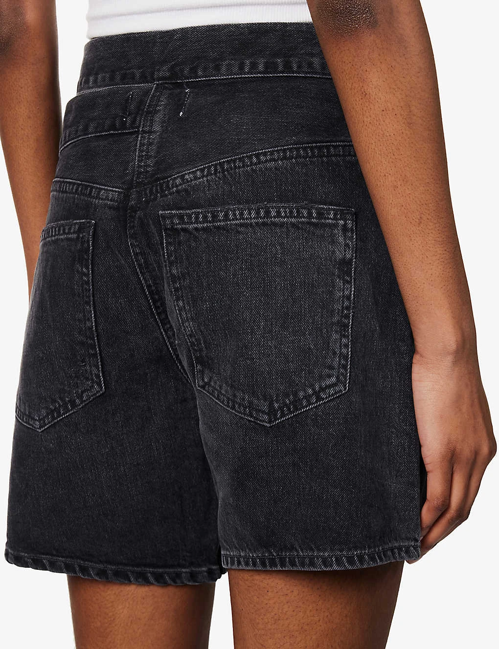 AGOLDE Broken Waistband High-rise Organic-denim Shorts 7 AGOLDE Broken Waistband High-rise Organic-denim Shorts - Image 5