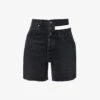 AGOLDE Broken Waistband High-rise Organic-denim Shorts 1 AGOLDE Broken Waistband High-rise Organic-denim Shorts -Ress Clothing Shop R04148482 COURSEWASHEDBLACK M
