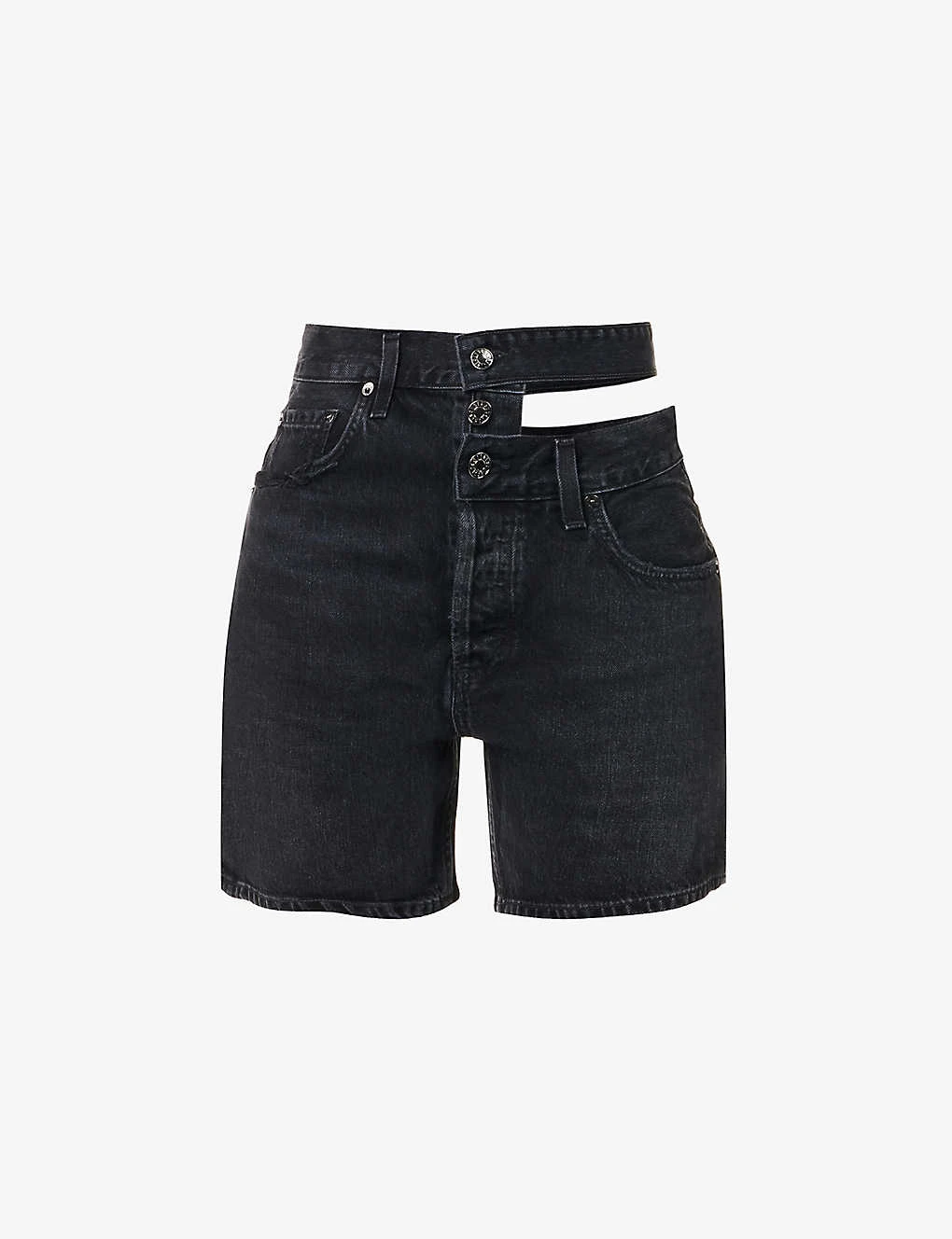 AGOLDE Broken Waistband High-rise Organic-denim Shorts 3 AGOLDE Broken Waistband High-rise Organic-denim Shorts