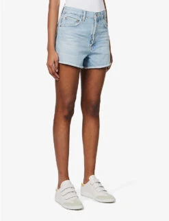 AGOLDE Dee High-rise Organic-denim Shorts -Ress Clothing Shop R04148483 HAZARDLIGHTVINTIND ALT02