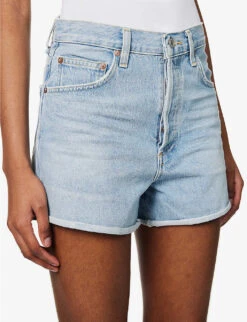 AGOLDE Dee High-rise Organic-denim Shorts -Ress Clothing Shop R04148483 HAZARDLIGHTVINTIND ALT05