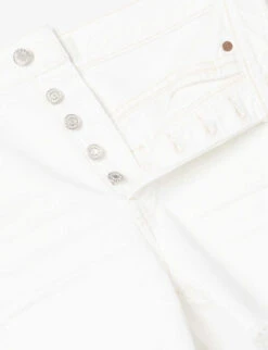 AGOLDE Parker High-rise Organic-denim Shorts -Ress Clothing Shop R04148485 PANNACOTTAWHITE ALT06