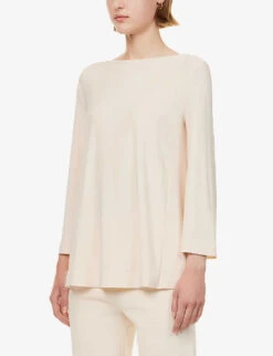 Max Mara Pampas Relaxed-fit Stretch-woven Top 9 Max Mara Pampas Relaxed-fit Stretch-woven Top -Ress Clothing Shop R04149121 IVORY ALT02