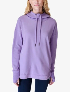 Sweaty Betty Escape Italian Recycled-stretch-jersey Hoody -Ress Clothing Shop R04150364 AFTERGLOWPURPLE ALT02