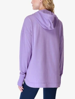 Sweaty Betty Escape Italian Recycled-stretch-jersey Hoody -Ress Clothing Shop R04150364 AFTERGLOWPURPLE ALT03