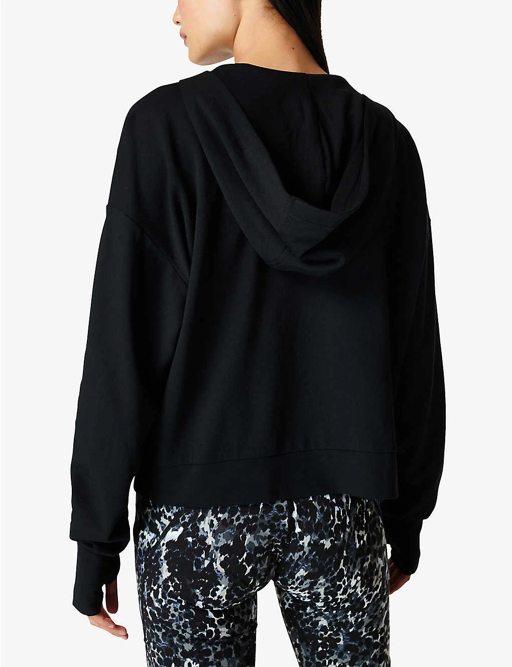 Sweaty Betty After Class V-neck Organic Cotton-blend Hoody 6 Sweaty Betty After Class V-neck Organic Cotton-blend Hoody - Image 4