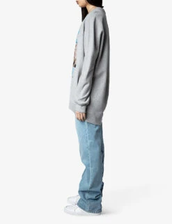 Zadig & Voltaire Freya Photoprint Cotton Sweatshirt 9 Zadig & Voltaire Freya Photoprint Cotton Sweatshirt -Ress Clothing Shop R04151986 GRISCHINE ALT02