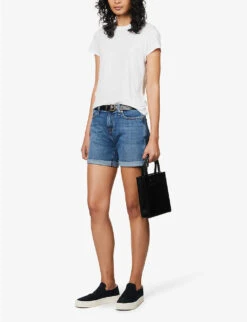 7 For All Mankind Boy Rolled-cuff Mid-rise Stretch-denim Shorts 9 7 For All Mankind Boy Rolled-cuff Mid-rise Stretch-denim Shorts -Ress Clothing Shop R04152128 ROOFTOP ALT01