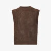 THEORY Textured Sleeveless Cotton Knitted Vest 2 THEORY Textured Sleeveless Cotton Knitted Vest -Ress Clothing Shop R04152411 PECAN M