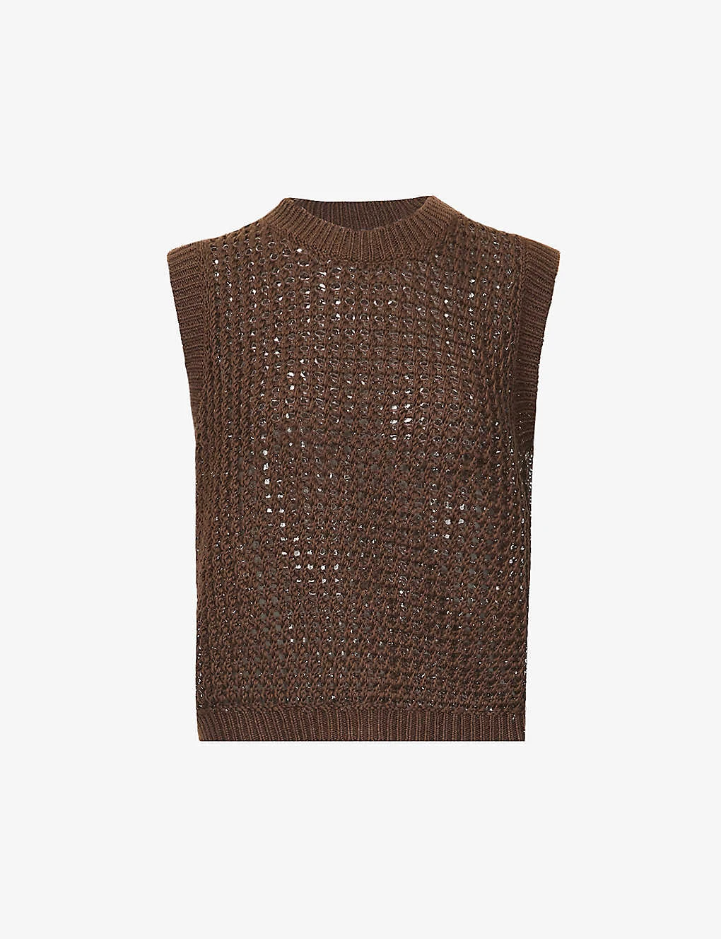 THEORY Textured Sleeveless Cotton Knitted Vest 3 THEORY Textured Sleeveless Cotton Knitted Vest