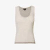 THEORY Regal Scoop-neck Wool-blend Top -Ress Clothing Shop R04152427 MELANGEBROWNPECAN M