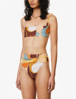 Abstract-print Mid-rise Bikini Bottoms -Ress Clothing Shop R04152815 VISTAPRINT ALT02