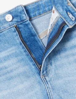 Paige Allure Raw-hem Mid-rise Regular-fit Stretch-denim Shorts -Ress Clothing Shop R04153155 LEELADESTRUCTED ALT06