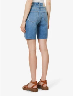 Paige Sammy Mid-rise Stretch-denim Shorts -Ress Clothing Shop R04153170 CALISTADISTRESSED ALT03