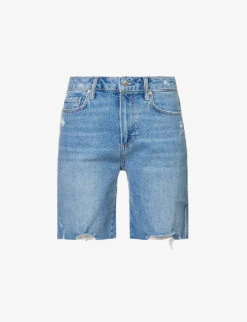 Paige Sammy Mid-rise Stretch-denim Shorts