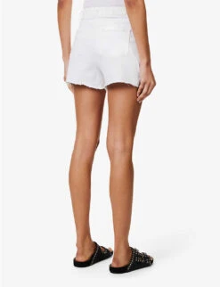 Paige Dani Raw-hem Stretch-denim Shorts -Ress Clothing Shop R04153173 LIVEDINCRISPWHITE ALT03
