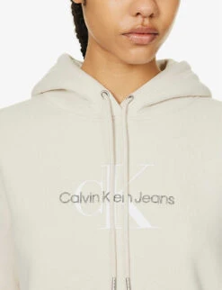 Calvin Klein Monologo-embroidered Dropped-shoulder Recycled Cotton-blend Hoody 12 Calvin Klein Monologo-embroidered Dropped-shoulder Recycled Cotton-blend Hoody -Ress Clothing Shop R04153242 EGGSHELL ALT04