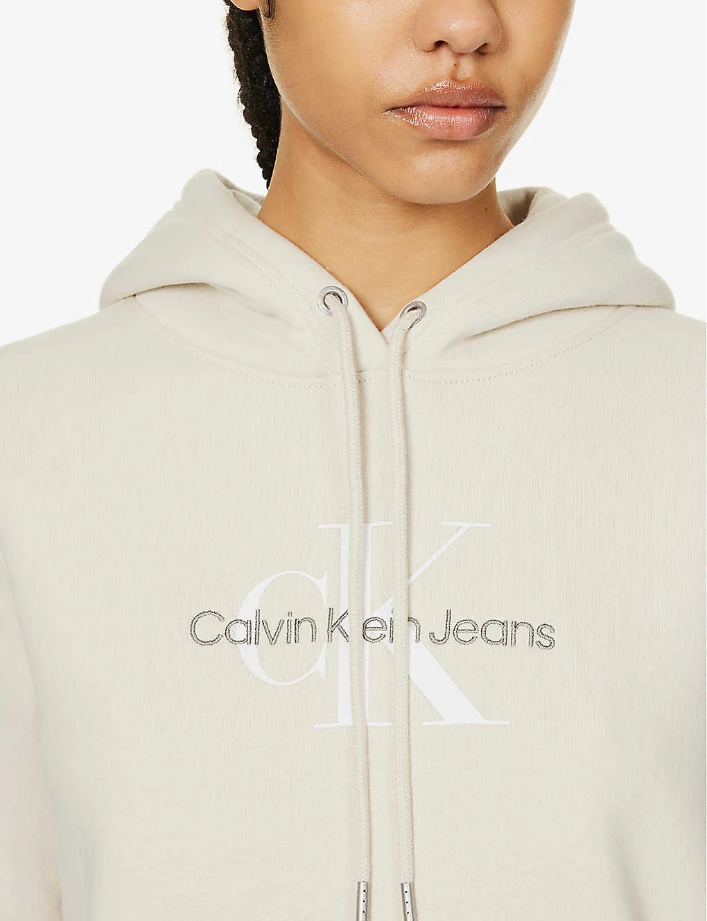 Calvin Klein Monologo-embroidered Dropped-shoulder Recycled Cotton-blend Hoody 7 Calvin Klein Monologo-embroidered Dropped-shoulder Recycled Cotton-blend Hoody - Image 5