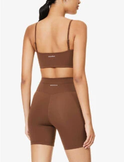 Ultimate Ruched-front Stretch-woven Bra 10 Ultimate Ruched-front Stretch-woven Bra -Ress Clothing Shop R04153645 CHOCOLATEBROWN ALT03