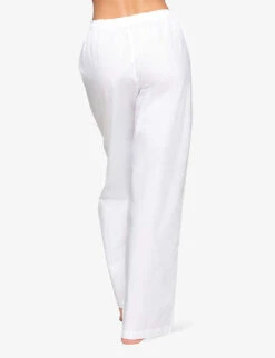 Skims Spa Relaxed-fit Cotton-poplin Pyjama Bottoms -Ress Clothing Shop R04153807 SNOW ALT03