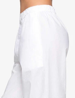 Skims Spa Relaxed-fit Cotton-poplin Pyjama Bottoms -Ress Clothing Shop R04153807 SNOW ALT04