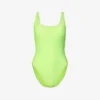 GOOD AMERICAN Sparkle Modern Scoop-neck Swimsuit 1 GOOD AMERICAN Sparkle Modern Scoop-neck Swimsuit -Ress Clothing Shop R04154434 ELECTRICLIME002 M