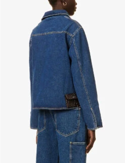 Yanne Single-breasted Organic-cotton Denim Blazer -Ress Clothing Shop R04155201 BLUEINDIGO ALT03