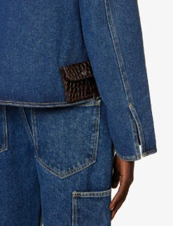 Yanne Single-breasted Organic-cotton Denim Blazer -Ress Clothing Shop R04155201 BLUEINDIGO ALT05