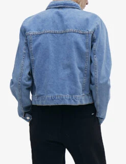 Ikks Patch-pocket Straight-fit Denim Jacket -Ress Clothing Shop R04156391 BLUEGREY ALT03