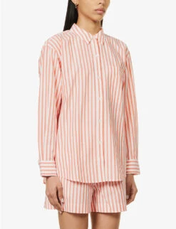RAILS Arlo Striped Regular-fit Cotton-blend Shirt -Ress Clothing Shop R04158667 LESISTRIPE ALT02
