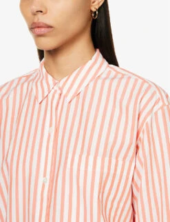 RAILS Arlo Striped Regular-fit Cotton-blend Shirt -Ress Clothing Shop R04158667 LESISTRIPE ALT04
