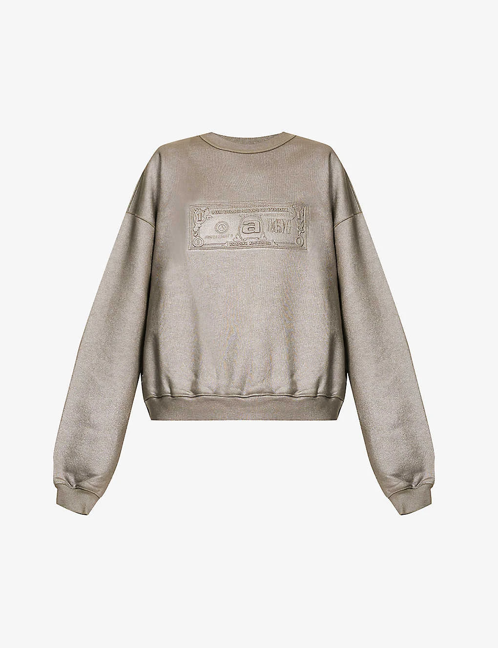 ALEXANDER WANG Dollar Bill Graphic-print Cotton-jersey Sweatshirt 3 ALEXANDER WANG Dollar Bill Graphic-print Cotton-jersey Sweatshirt
