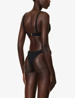 Cableknot Braided-trim Bikini Top 10 Cableknot Braided-trim Bikini Top -Ress Clothing Shop R04161530 BLACK ALT03