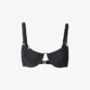 Cableknot Braided-trim Bikini Top -Ress Clothing Shop R04161530 BLACK M