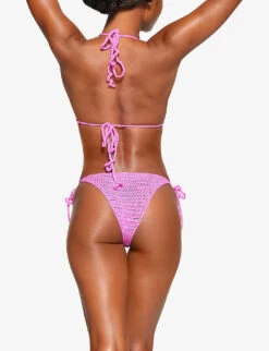 Mid-rise Recycled Stretch-nylon Crochet Bikini Bottoms -Ress Clothing Shop R04164355 TAFFY ALT03