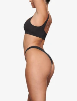 Tanga Mid-rise Recycled Stretch-nylon Bikini Bottoms 8 Tanga Mid-rise Recycled Stretch-nylon Bikini Bottoms -Ress Clothing Shop R04164371 ONYX ALT02